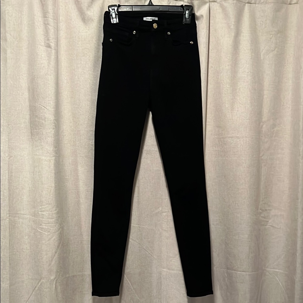 Good American Good Waist Black Skinny Jeans size 0/25
